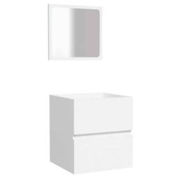 Berkfield Home Premium Bathroom Cabinet with Mirror White Engineered Wood - thumbnail 3