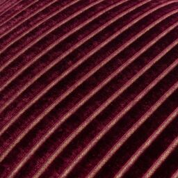 Paoletti Savoy Stripe Velvet Cushion in Burgundy - Size: 50 cm x 50 cm - thumbnail 5