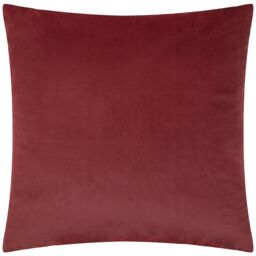 Paoletti Savoy Stripe Velvet Cushion in Burgundy - Size: 50 cm x 50 cm - thumbnail 3