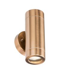 Netlighting Up & Down Wall Light Copper Colour 230V IP65 GU10 2 x 35W in Brown