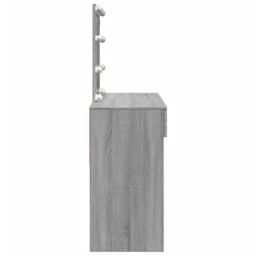 Berkfield Home Dressing Table with LED Grey Sonoma 100x40x130 cm - Size: 100 x 40 x 130 cm - thumbnail 6