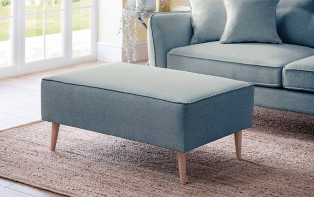 The Great Sofa Company Ailis Footstool Faro Denim in Blue - image 1