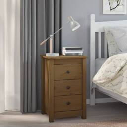 Berkfield Home Beautiful Bedside Cabinets 2 pcs Honey Brown 40x35x61.5 cm Solid - thumbnail 7