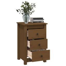 Berkfield Home Beautiful Bedside Cabinets 2 pcs Honey Brown 40x35x61.5 cm Solid - thumbnail 9