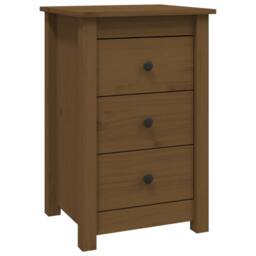 Berkfield Home Beautiful Bedside Cabinets 2 pcs Honey Brown 40x35x61.5 cm Solid - thumbnail 1