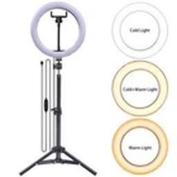 Havendro 14 inch LED Live Ring Light with 2.1M Tripod Stand Phone Holder in White - Size: 14 inches - thumbnail 5