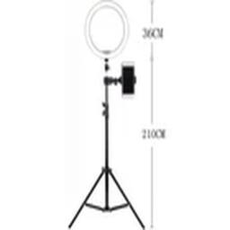 Havendro 14 inch LED Live Ring Light with 2.1M Tripod Stand Phone Holder in White - Size: 14 inches - thumbnail 2