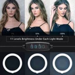 Havendro 14 inch LED Live Ring Light with 2.1M Tripod Stand Phone Holder in White - Size: 14 inches - thumbnail 4