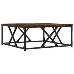 Berkfield Home Decorative Coffee Table Smoked Oak 70x70x30 cm Engineered Wood in Brown - Size: 70 x 70 x 30 cm - thumbnail 6