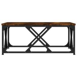 Berkfield Home Decorative Coffee Table Smoked Oak 70x70x30 cm Engineered Wood in Brown - Size: 70 x 70 x 30 cm - thumbnail 4