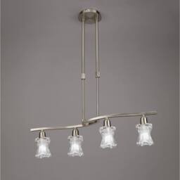 Netlighting Alaska Telescopic 4 Light L1 SGU10 Bar Satin Nickel in Grey - thumbnail 2