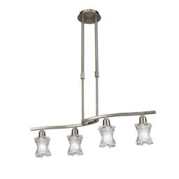 Netlighting Alaska Telescopic 4 Light L1 SGU10 Bar Satin Nickel in Grey