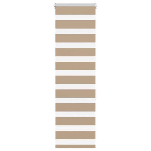 Berkfield Home Zebra Blind Sand Brown 50x150 cm Fabric Width 45.9 cm Polyester in Tan - image 1