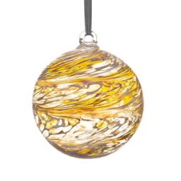 Sienna Glass 10cm Friendship Ball Happy 50th Birthday in Gold