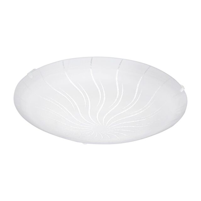 Loops Wall Flush Ceiling Light White Shade Granille White Clear Glass Bulb LED 11W Inc - image 1
