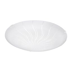 Loops Wall Flush Ceiling Light White Shade Granille White Clear Glass Bulb LED 11W Inc - thumbnail 1