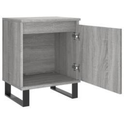 Berkfield Home Elegant Bedside Cabinets 2 pcs Grey Sonoma 40x30x50 cm Engineered Wood - Size: 40 x 30 x 50 cm - thumbnail 6