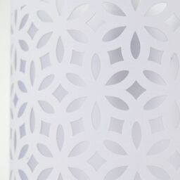 First Choice Lighting Set of 2 White Laser Cut 15.5cm Table Lamp Shades - thumbnail 4