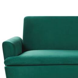 Wyld and Coco Velvet Sofa Bed Dark Green 3 Seater Click Clack Mechanism - thumbnail 7
