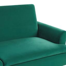 Wyld and Coco Velvet Sofa Bed Dark Green 3 Seater Click Clack Mechanism - thumbnail 8