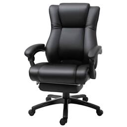 STILVORA Office Chair with Footrest & Adjustable Recline Black - thumbnail 5
