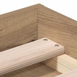 Berkfield Home Bed Frame without Mattress Artisan Oak 120x190cm Small Double Engineered Wood in Brown - thumbnail 8