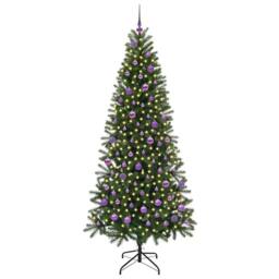 Berkfield Home Artificial Christmas Tree with 300 LEDs Green 210 cm PE & PVC - thumbnail 3