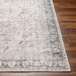 Livabliss Amelie-Washable Grey Pink Traditionnal Vintage Boho Living Dining Rug - Size: 160 cm x 220 cm - thumbnail 5