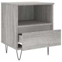 Berkfield Home Bedside Cabinets 2 pcs Grey Sonoma 40x35x50 cm Engineered Wood - Size: 40 x 35 x 50 cm - thumbnail 6