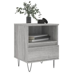 Berkfield Home Bedside Cabinets 2 pcs Grey Sonoma 40x35x50 cm Engineered Wood - Size: 40 x 35 x 50 cm - thumbnail 3