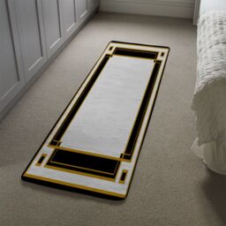 Benjamin Tate Design Art Deco Black & Gold Runner Rug in Natural - Size: 67 cm x 230 cm - thumbnail 4