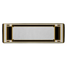 Benjamin Tate Design Art Deco Black & Gold Runner Rug in Natural - Size: 67 cm x 230 cm - thumbnail 1