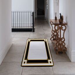 Benjamin Tate Design Art Deco Black & Gold Runner Rug in Natural - Size: 67 cm x 230 cm - thumbnail 3