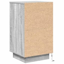Berkfield Home Bedside Cabinet with LED Lights¬†Grey Sonoma 38x34x65 cm - Size: 38 x 34 x 65 cm - thumbnail 9