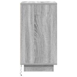 Berkfield Home Bedside Cabinet with LED Lights¬†Grey Sonoma 38x34x65 cm - Size: 38 x 34 x 65 cm - thumbnail 8