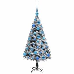Berkfield Home Artificial Christmas Tree with 150 LEDs with Stand Green 120 cm - thumbnail 4