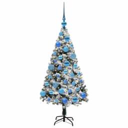 Berkfield Home Artificial Christmas Tree with 150 LEDs with Stand Green 120 cm - thumbnail 3