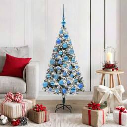 Berkfield Home Artificial Christmas Tree with 150 LEDs with Stand Green 120 cm - thumbnail 1