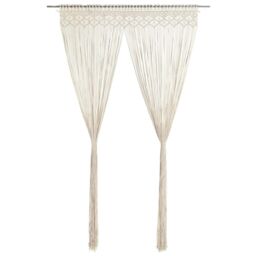 Berkfield Home Macrame Curtain 140x240 cm Cotton in Cream