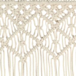 Berkfield Home Macrame Curtain 140x240 cm Cotton in Cream - thumbnail 4