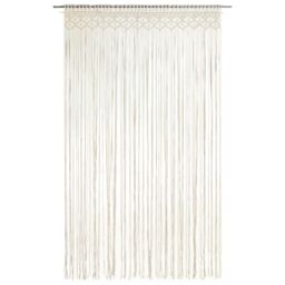 Berkfield Home Macrame Curtain 140x240 cm Cotton in Cream - thumbnail 2