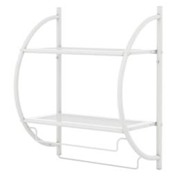Kelvenix 2-Tier Wall Mount Towel Storage Rack in White
