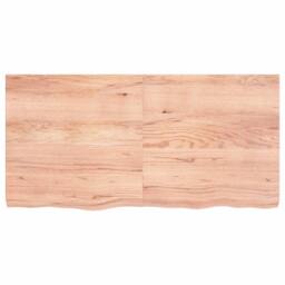 Berkfield Home Table Top Light Brown 120x60x(2-6) cm Treated Solid Wood Oak - thumbnail 3