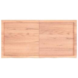 Berkfield Home Table Top Light Brown 120x60x(2-6) cm Treated Solid Wood Oak - thumbnail 4