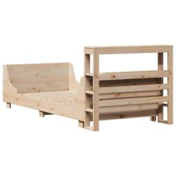 Berkfield Home Sleek Bed Frame without Mattress 75x190 cm Small Single Solid Woo in Light Tan - thumbnail 8
