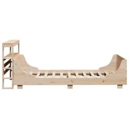 Berkfield Home Sleek Bed Frame without Mattress 75x190 cm Small Single Solid Woo in Light Tan - thumbnail 7