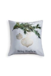 BHS Christmas Foil Bauble Design Cushion in Green - Size: 45 cm x 45 cm - thumbnail 2