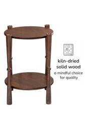 MH London Olive Side Table Solid Wood Bedside Table for Living Room & Bedroom in Brown - thumbnail 5