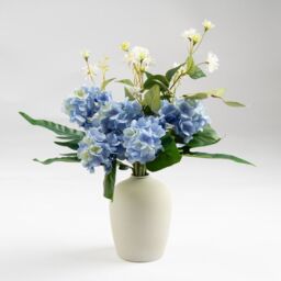 Scottish Everlastings Ltd Blue Hydrangea Bouquet in 18cm Off-White Vase - thumbnail 3