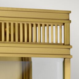 Netlighting Holborn Outdoor Wall Lantern Brushed Brass IP44 in Yellow - thumbnail 2